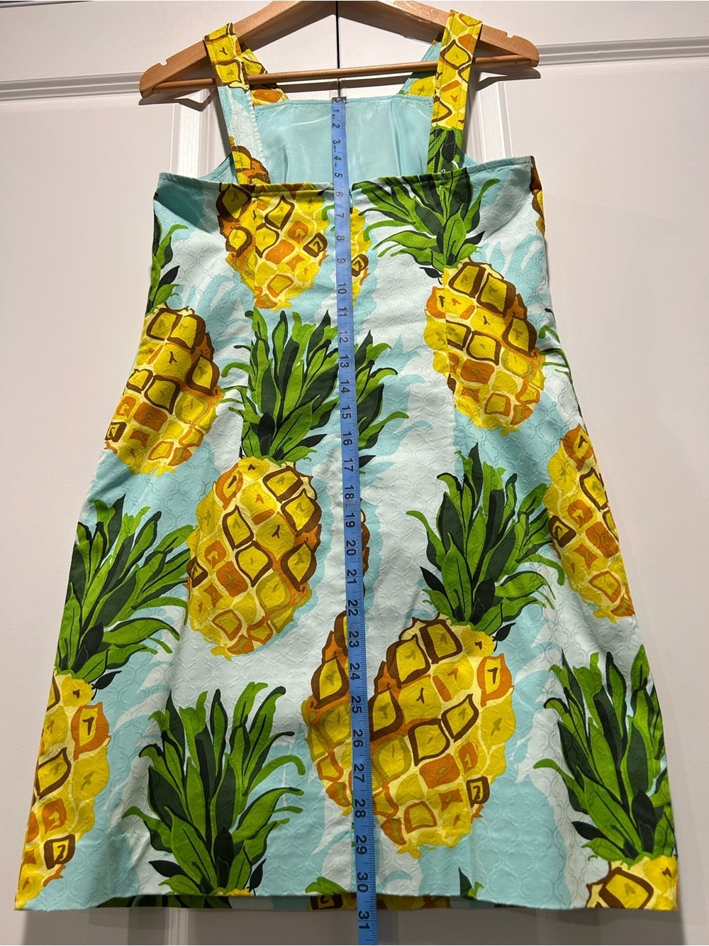 Trina Turk Pineapple Dress Turquoise Yellow Sundress
Adjustable Straps Size4 - Picture 5 of 10